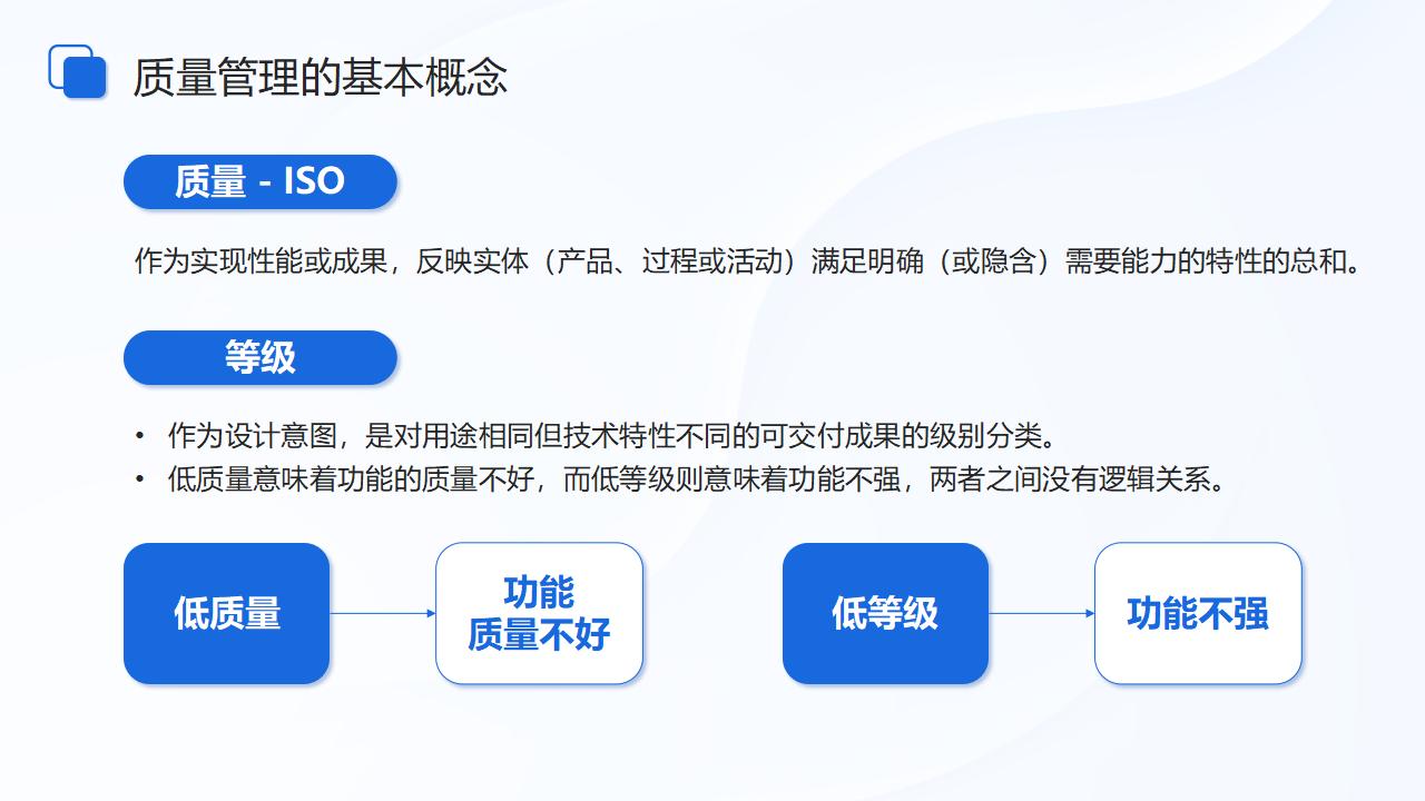 图片[4]-蓝色立体箭头背景的项目质量管理PPT模板下载-8PPT