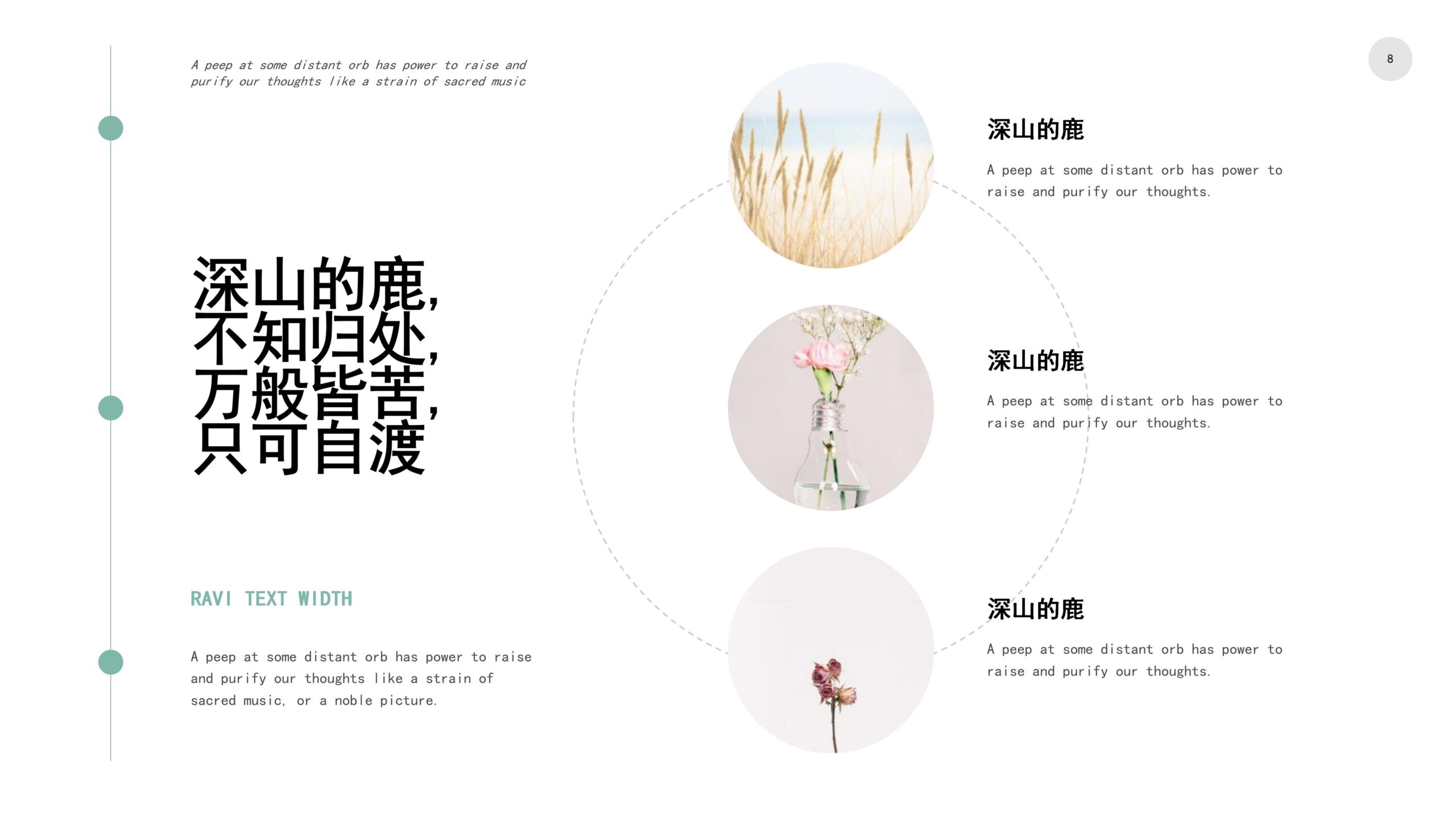 图片[8]-“深山的鹿，不知归处”创意清新画册PPT模板下载-8PPT