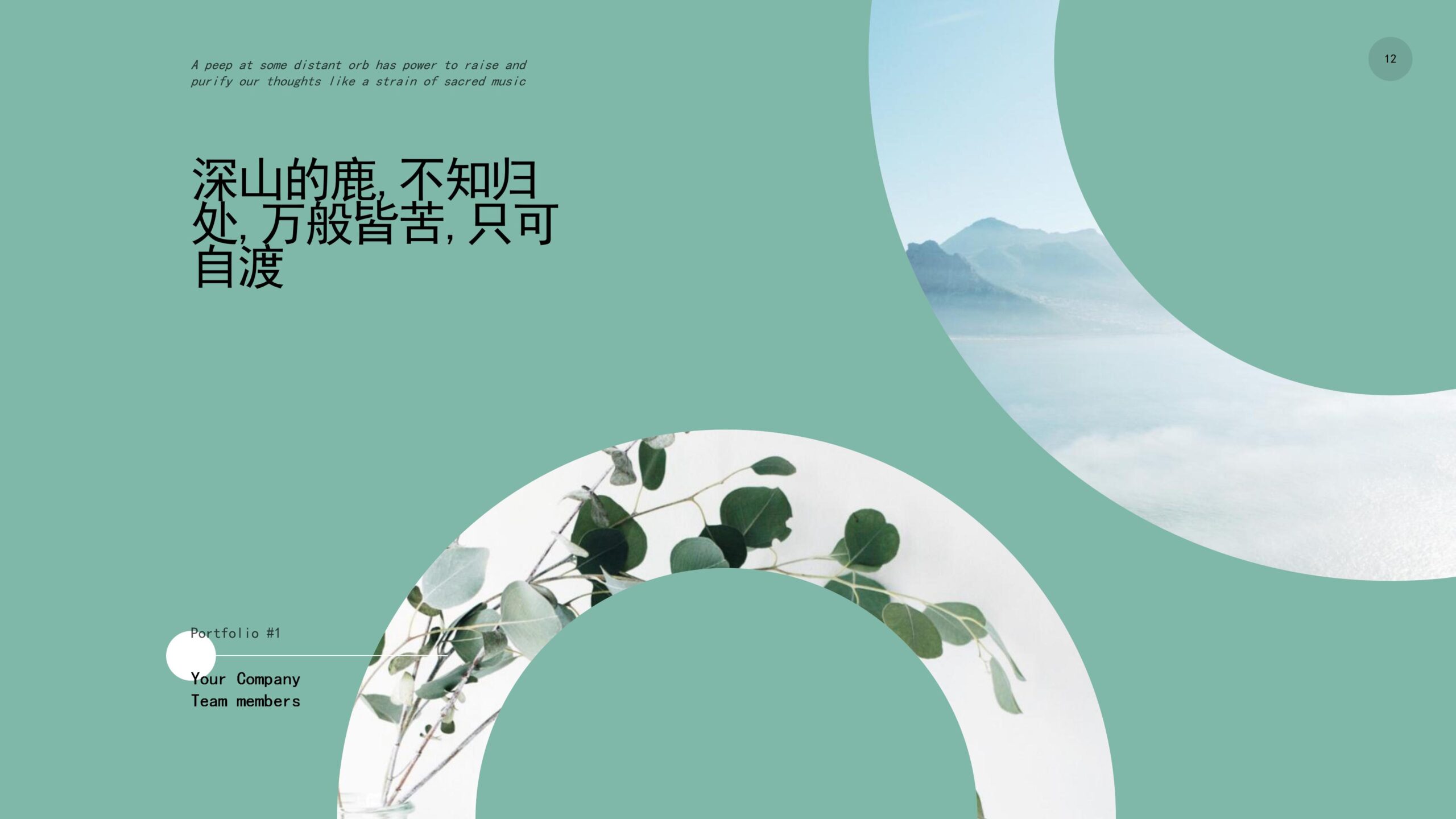 图片[12]-“深山的鹿，不知归处”创意清新画册PPT模板下载-8PPT